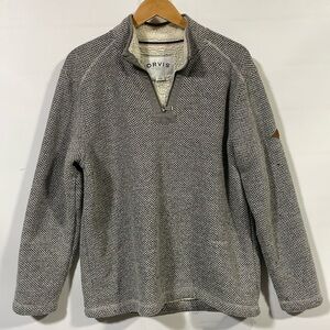 Orvis quarter zip fleece sweatshirt jacket